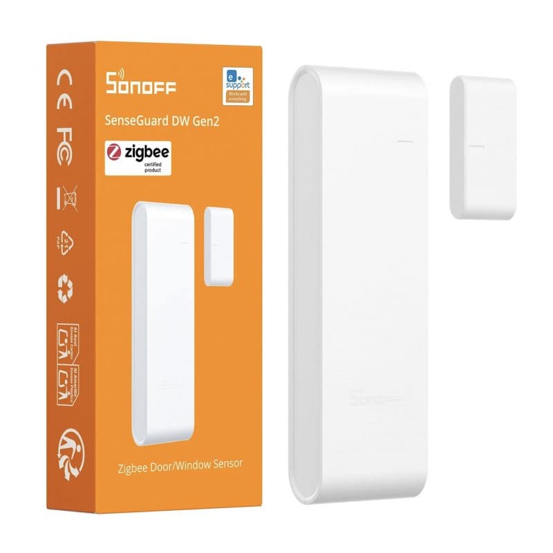 SONOFF - Capteur porte et fenêtre Zigbee SenseGuard DW Gen2 compatible Home Assistant, Z2M SNZB-04PR2