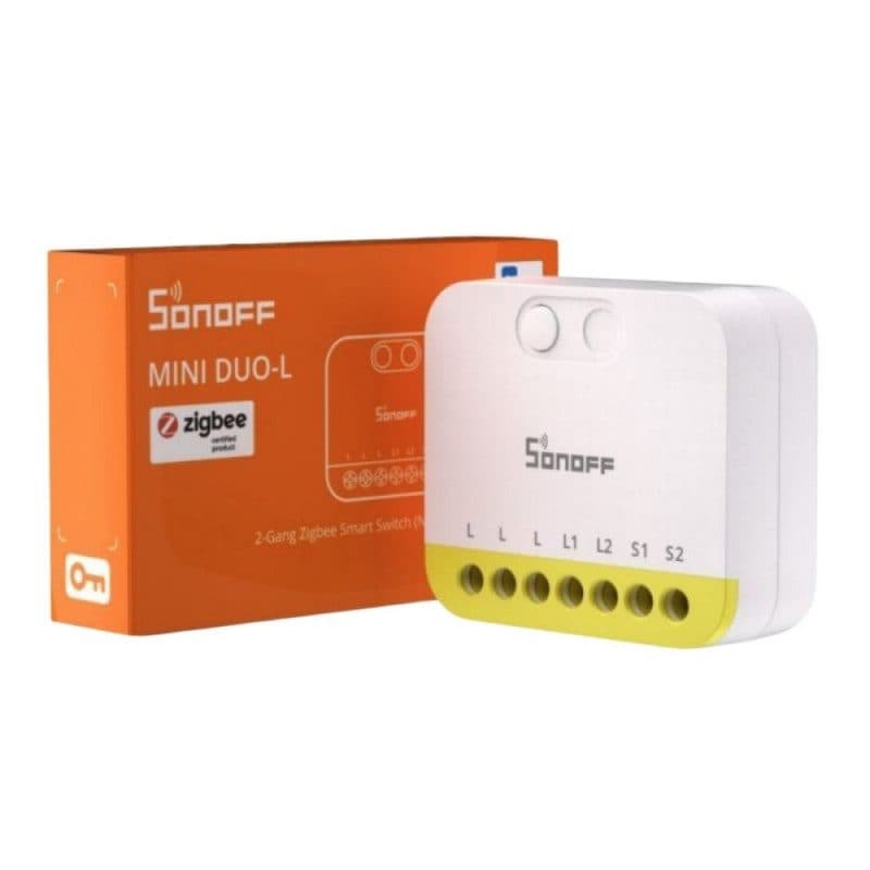 SONOFF - Commutateur 2 canaux Zigbee sans neutre MINI DUO-L