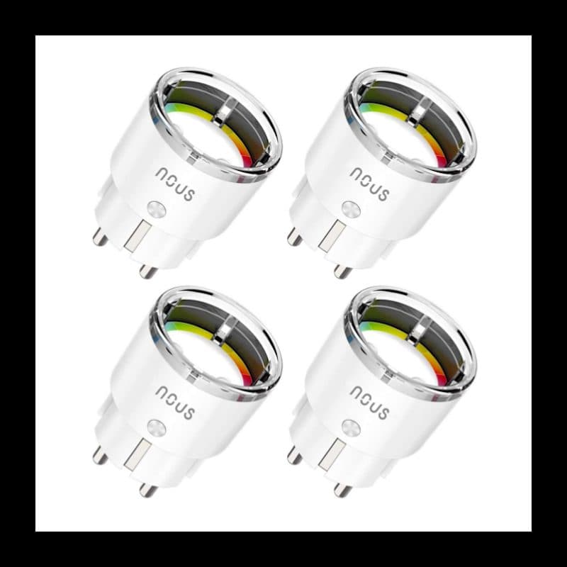 NOUS - LOT de 4x Prise intelligente Zigbee 3.0 Tuya + Mesure consommation
