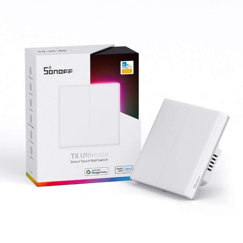 Interrupteur mural tactile intelligent TX Ultimate 2 touches - SONOFF